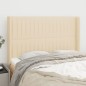 vidaXL Kopfteil mit Ohren Creme 147x16x118/128 cm Stoff
