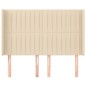 vidaXL Kopfteil mit Ohren Creme 147x16x118/128 cm Stoff