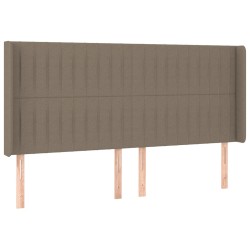 vidaXL Kopfteil mit Ohren Taupe 163x16x118/128 cm Stoff