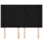 vidaXL Kopfteil mit Ohren Schwarz 147x16x118/128 cm Samt