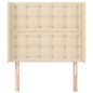 vidaXL Kopfteil mit Ohren Creme 93x16x118/128 cm Stoff vidaXL Kopfteil mit Ohren Creme 93x16x118/128 cm Stoff