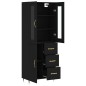 Highboard Schwarz 69,5x34x180 cm Holzwerkstoff Highboard Schwarz 69,5x34x180 cm Holzwerkstoff