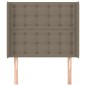 vidaXL Kopfteil mit Ohren Taupe 103x16x118/128 cm Stoff vidaXL Kopfteil mit Ohren Taupe 103x16x118/128 cm Stoff