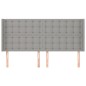 vidaXL Kopfteil mit Ohren Hellgrau 163x16x118/128 cm Stoff