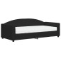 Tagesbett mit Matratze Schwarz 90x190 cm Stoff Tagesbett mit Matratze Schwarz 90x190 cm Stoff