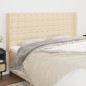vidaXL Kopfteil mit Ohren Creme 203x16x118/128 cm Stoff vidaXL Kopfteil mit Ohren Creme 203x16x118/128 cm Stoff