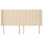 vidaXL Kopfteil mit Ohren Creme 203x16x118/128 cm Stoff vidaXL Kopfteil mit Ohren Creme 203x16x118/128 cm Stoff