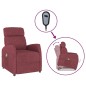 vidaXL Massagesessel mit Aufstehhilfe Weinrot Stoff vidaXL Massagesessel mit Aufstehhilfe Weinrot Stoff