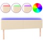 vidaXL LED Kopfteil Creme 160x5x78/88 cm Stoff vidaXL LED Kopfteil Creme 160x5x78/88 cm Stoff
