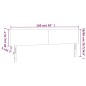vidaXL LED Kopfteil Schwarz 160x5x78/88 cm Samt
