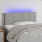 vidaXL LED Kopfteil Hellgrau 90x5x78/88 cm Stoff
