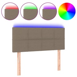 vidaXL LED Kopfteil Taupe 100x5x78/88 cm Stoff