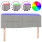 vidaXL LED Kopfteil Hellgrau 144x5x78/88 cm Stoff vidaXL LED Kopfteil Hellgrau 144x5x78/88 cm Stoff