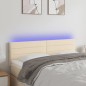 vidaXL LED Kopfteil Creme 144x5x78/88 cm Stoff vidaXL LED Kopfteil Creme 144x5x78/88 cm Stoff
