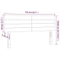 vidaXL LED Kopfteil Creme 144x5x78/88 cm Stoff vidaXL LED Kopfteil Creme 144x5x78/88 cm Stoff