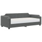 vidaXL Tagesbett mit Matratze Dunkelgrau 100x200 cm Stoff vidaXL Tagesbett mit Matratze Dunkelgrau 100x200 cm Stoff