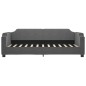 vidaXL Tagesbett mit Matratze Dunkelgrau 100x200 cm Stoff vidaXL Tagesbett mit Matratze Dunkelgrau 100x200 cm Stoff