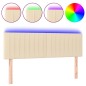 vidaXL LED Kopfteil Creme 144x5x78/88 cm Stoff vidaXL LED Kopfteil Creme 144x5x78/88 cm Stoff