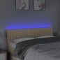 vidaXL LED Kopfteil Creme 144x5x78/88 cm Stoff vidaXL LED Kopfteil Creme 144x5x78/88 cm Stoff