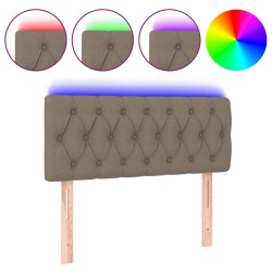 vidaXL LED Kopfteil Taupe 100x7x78/88 cm Stoff