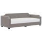 Tagesbett mit Matratze Taupe 80x200 cm Stoff Tagesbett mit Matratze Taupe 80x200 cm Stoff