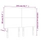 vidaXL LED Kopfteil Rosa 144x5x118/128 cm Samt