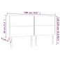 vidaXL LED Kopfteil Rosa 180x5x118/128 cm Samt