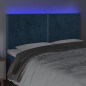 vidaXL LED Kopfteil Dunkelblau 200x5x118/128 cm Samt vidaXL LED Kopfteil Dunkelblau 200x5x118/128 cm Samt