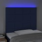 vidaXL LED Kopfteil Blau 80x5x118/128 cm Stoff vidaXL LED Kopfteil Blau 80x5x118/128 cm Stoff
