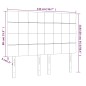 vidaXL LED Kopfteil Dunkelbraun 144x5x118/128 cm Stoff