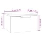 vidaXL Wand-Nachttisch Sonoma-Eiche 34x30x20 cm vidaXL Wand-Nachttisch Sonoma-Eiche 34x30x20 cm