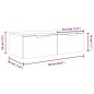 vidaXL Wandschrank Weiß 68x30x20 cm Holzwerkstoff vidaXL Wandschrank Weiß 68x30x20 cm Holzwerkstoff
