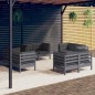 vidaXL 8-tlg. Garten-Lounge-Set mit Anthrazit Kissen Kiefernholz vidaXL 8-tlg. Garten-Lounge-Set mit Anthrazit Kissen Kiefernholz