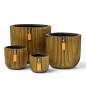 Capi 4-tlg. Blumentopf-Set Groove Gold Capi 4-tlg. Blumentopf-Set Groove Gold