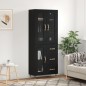 vidaXL Highboard Schwarz 69,5x34x180 cm Holzwerkstoff vidaXL Highboard Schwarz 69,5x34x180 cm Holzwerkstoff