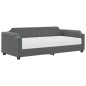 vidaXL Tagesbett mit Matratze Dunkelgrau 90x200 cm Stoff vidaXL Tagesbett mit Matratze Dunkelgrau 90x200 cm Stoff