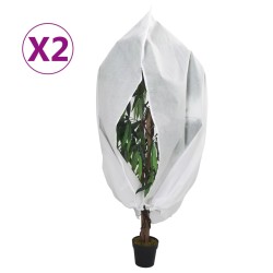 vidaXL Wintervlies mit Reißverschluss 2 Stk. 70 g/m² 1,2x1,8 m