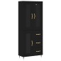 vidaXL Highboard Schwarz 69,5x34x180 cm Holzwerkstoff vidaXL Highboard Schwarz 69,5x34x180 cm Holzwerkstoff