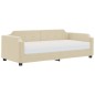 vidaXL Tagesbett mit Matratze Creme 80x200 cm Stoff vidaXL Tagesbett mit Matratze Creme 80x200 cm Stoff