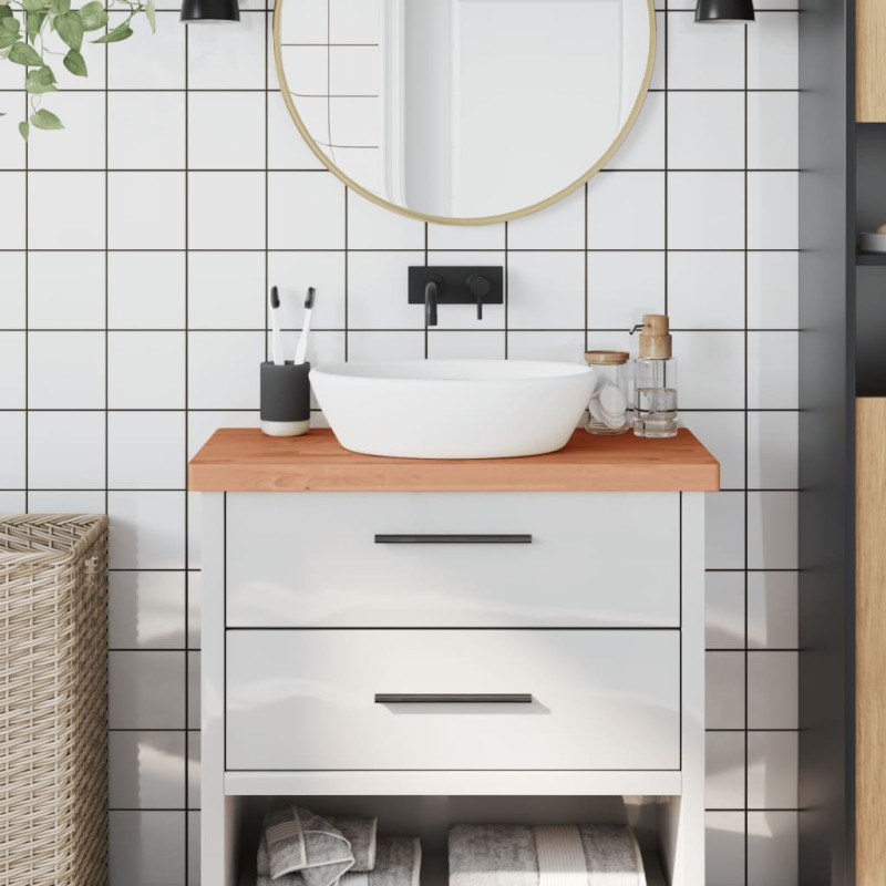 vidaXL Waschtischplatte 80x40x4 cm Massivholz Buche vidaXL Waschtischplatte 80x40x4 cm Massivholz Buche