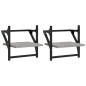 vidaXL Wandregale mit Stangen 2 Stk. Grau Sonoma 30x25x30 cm vidaXL Wandregale mit Stangen 2 Stk. Grau Sonoma 30x25x30 cm