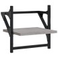 vidaXL Wandregale mit Stangen 2 Stk. Grau Sonoma 30x25x30 cm vidaXL Wandregale mit Stangen 2 Stk. Grau Sonoma 30x25x30 cm