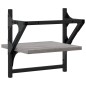 vidaXL Wandregale mit Stangen 2 Stk. Grau Sonoma 30x25x30 cm vidaXL Wandregale mit Stangen 2 Stk. Grau Sonoma 30x25x30 cm