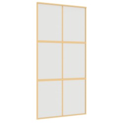 vidaXL Schiebetür Golden 102,5x205 cm Matt ESG-Glas und Aluminium