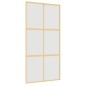 vidaXL Schiebetür Golden 102,5x205 cm Matt ESG-Glas und Aluminium vidaXL Schiebetür Golden 102,5x205 cm Matt ESG-Glas und Aluminium