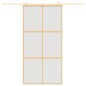 vidaXL Schiebetür Golden 102,5x205 cm Matt ESG-Glas und Aluminium vidaXL Schiebetür Golden 102,5x205 cm Matt ESG-Glas und Aluminium