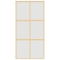 vidaXL Schiebetür Golden 102,5x205 cm Matt ESG-Glas und Aluminium vidaXL Schiebetür Golden 102,5x205 cm Matt ESG-Glas und Aluminium
