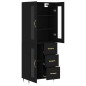 vidaXL Highboard Schwarz 69,5x34x180 cm Holzwerkstoff vidaXL Highboard Schwarz 69,5x34x180 cm Holzwerkstoff