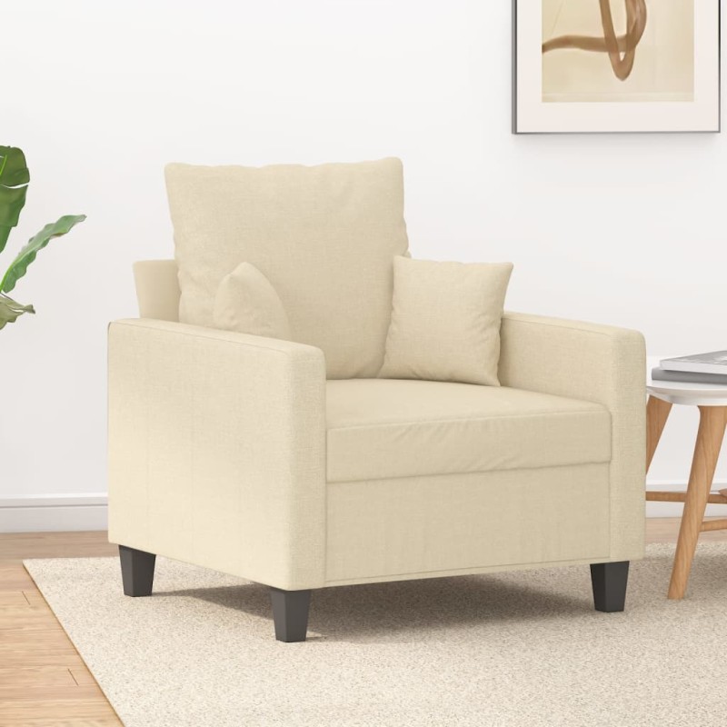 vidaXL Sessel Creme 60 cm Stoff vidaXL Sessel Creme 60 cm Stoff