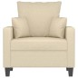 vidaXL Sessel Creme 60 cm Stoff vidaXL Sessel Creme 60 cm Stoff